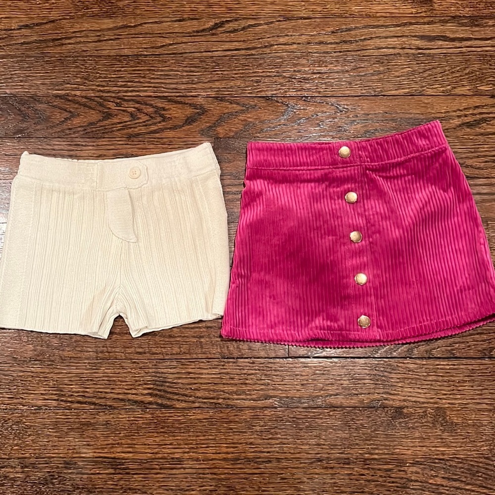 Zara SRPLS girls shorts and Cynthia Rowley skirt size 4y NWT